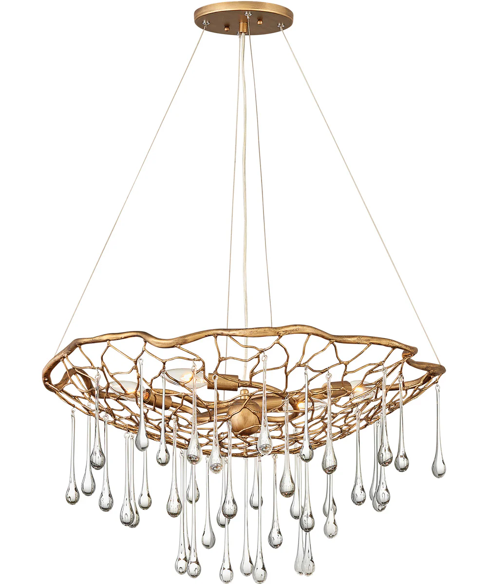 Laguna 4-Light Medium Single Tier in Burnished Gold