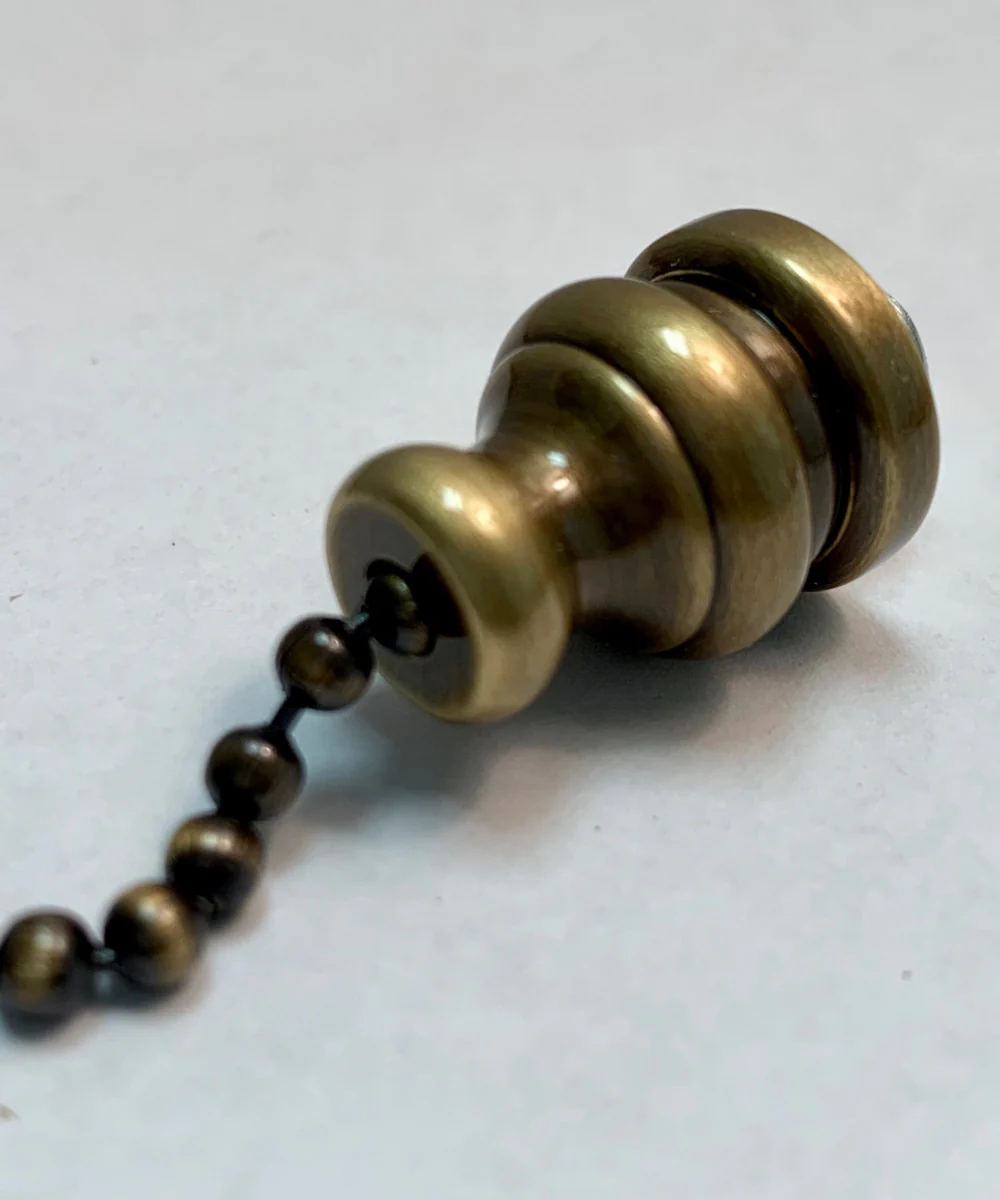 FanDapter Antique Brass Ceiling Fan Pull - Image 3
