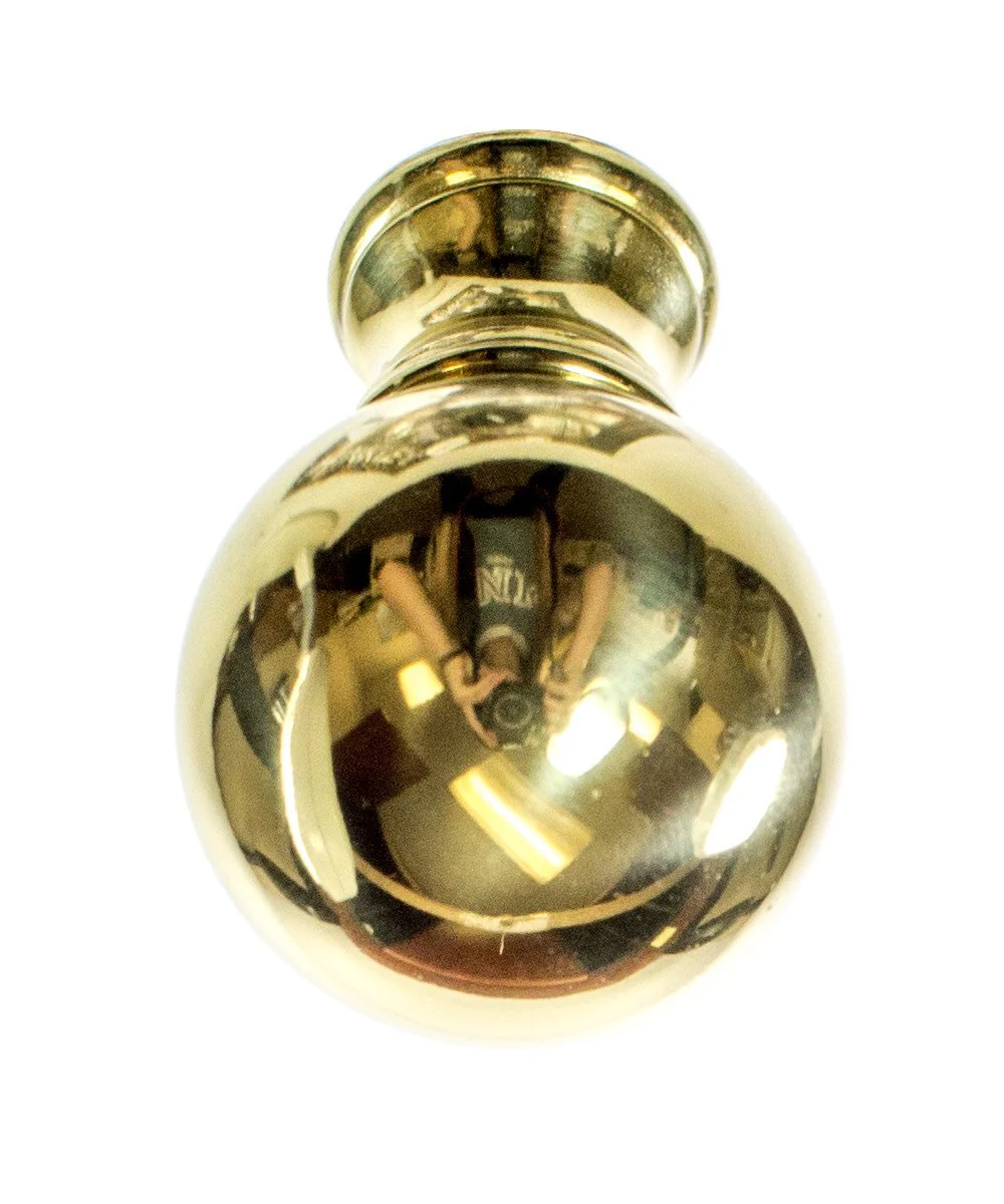 Polished Brass Sphere Ceiling Fan Pull, 1.5"h with 12" Polished Brass Chain - Image 3