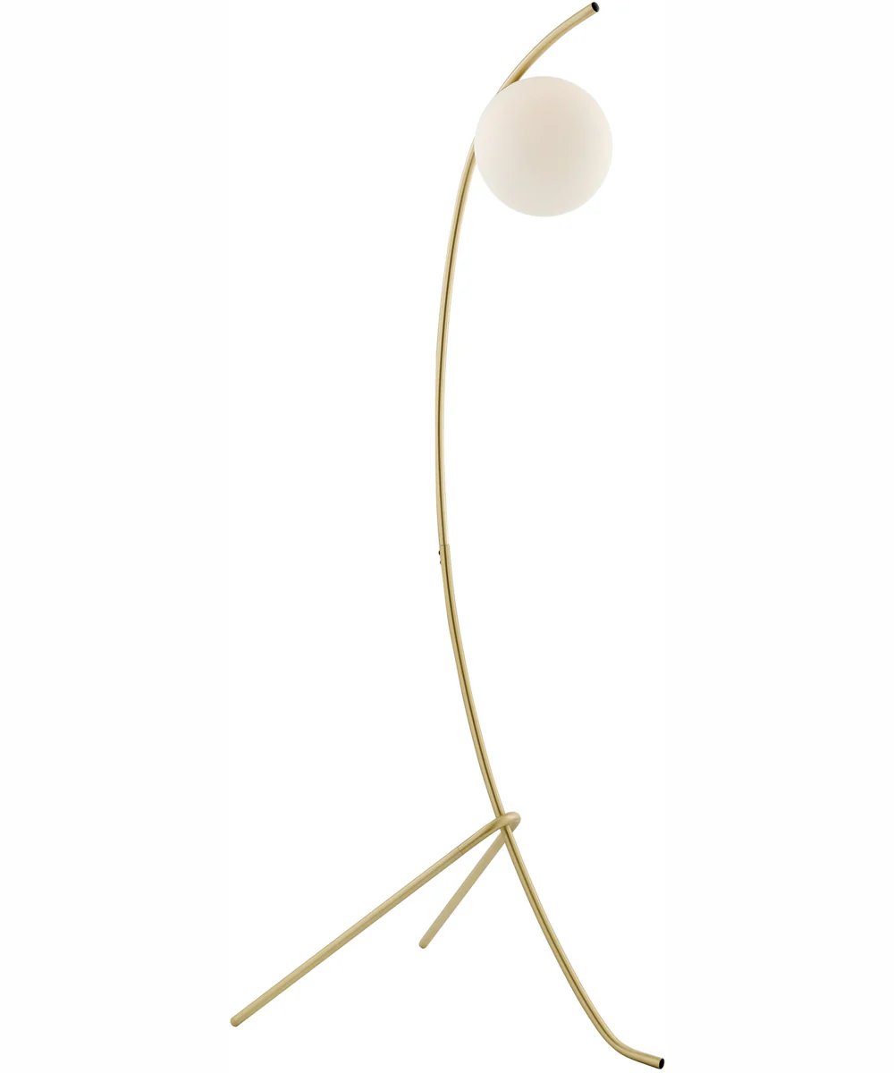 Lancy 1-Light Floor Lamp Gold/Frost Glass Shade