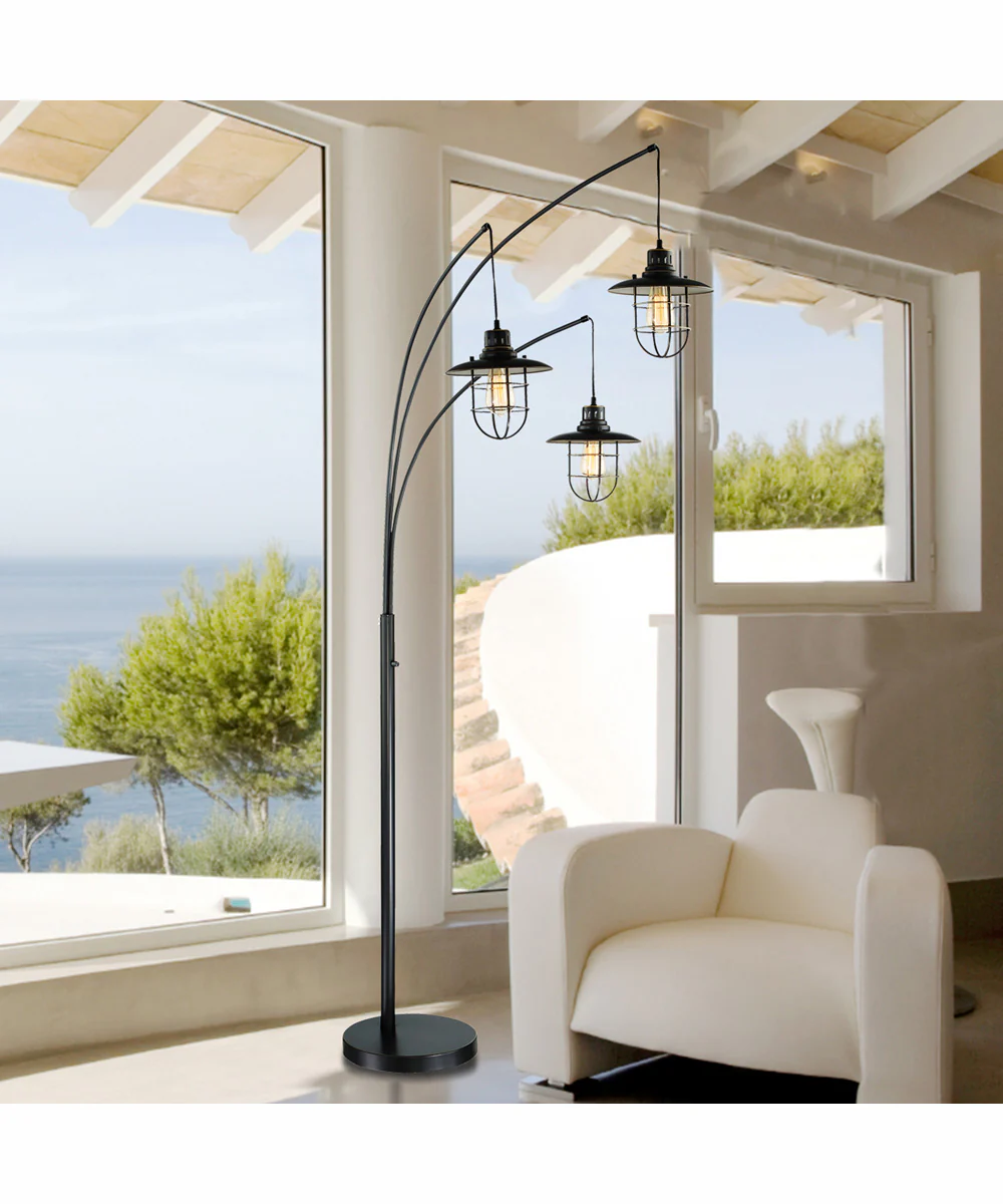 Lanterna II 3-Light 3-Light Arch Lamp D.Brz/Metal Lantern - Image 5