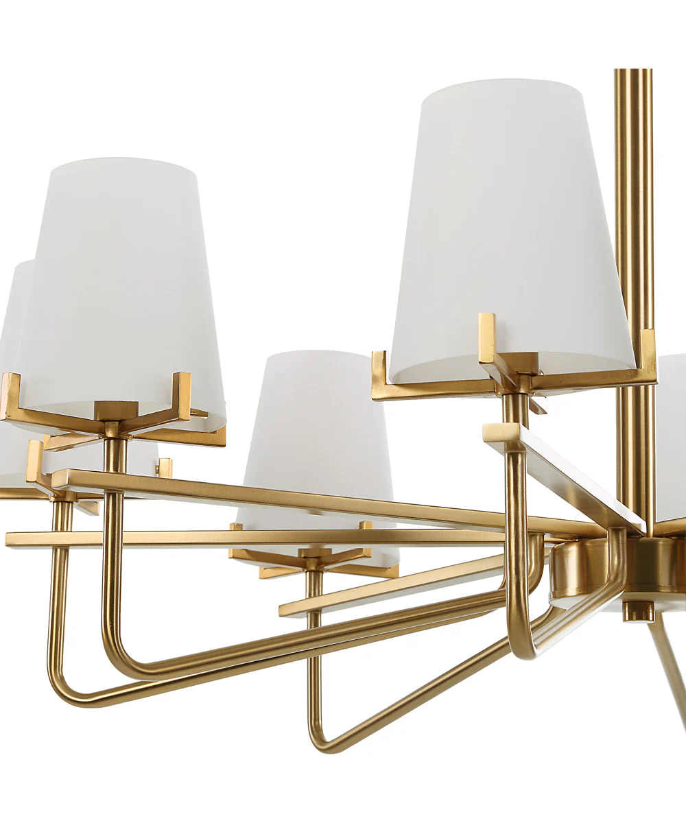 Lassen 8 Light Brass Chandelier - Image 3