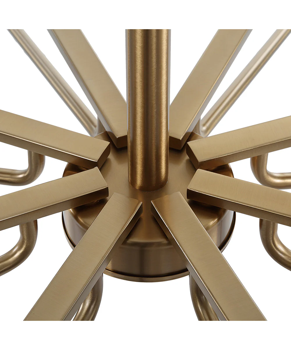 Lassen 8 Light Brass Chandelier - Image 4