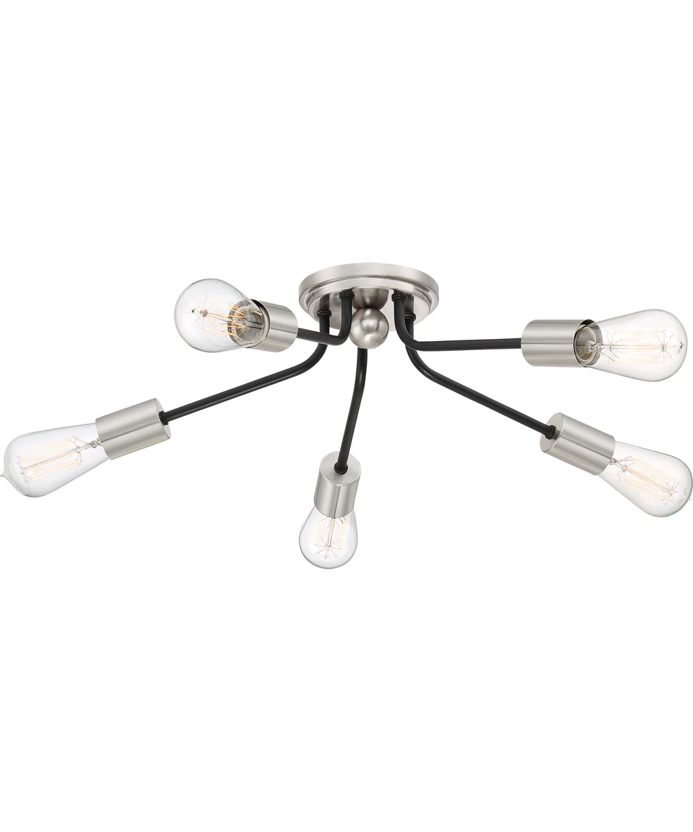 Latitude 5-light Flush Mount Earth Black - Image 5