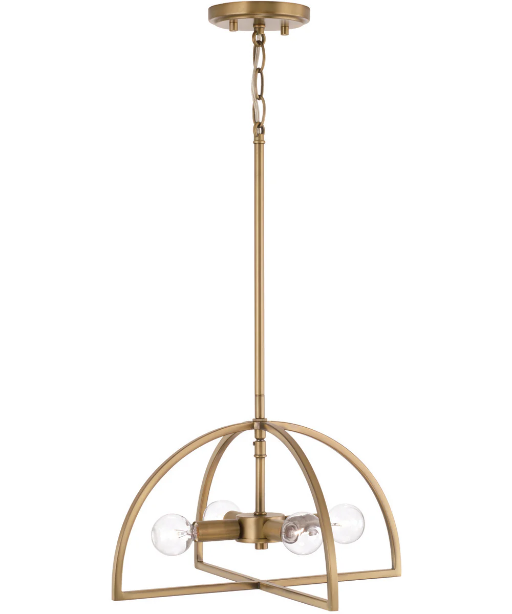 Lawson 4-Light Semi-Flush Aged Brass - Image 4