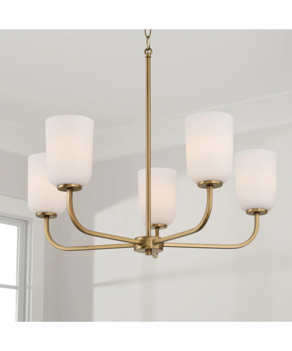 Lawson 5-Light Chandelier Aged Brass - Image 2