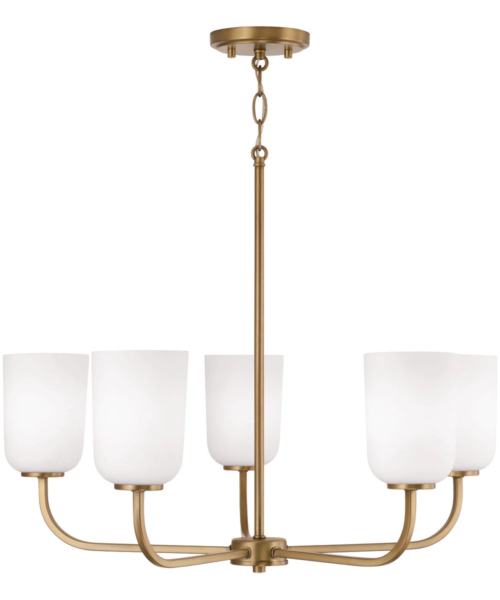 Lawson 5-Light Chandelier Aged Brass - Image 4
