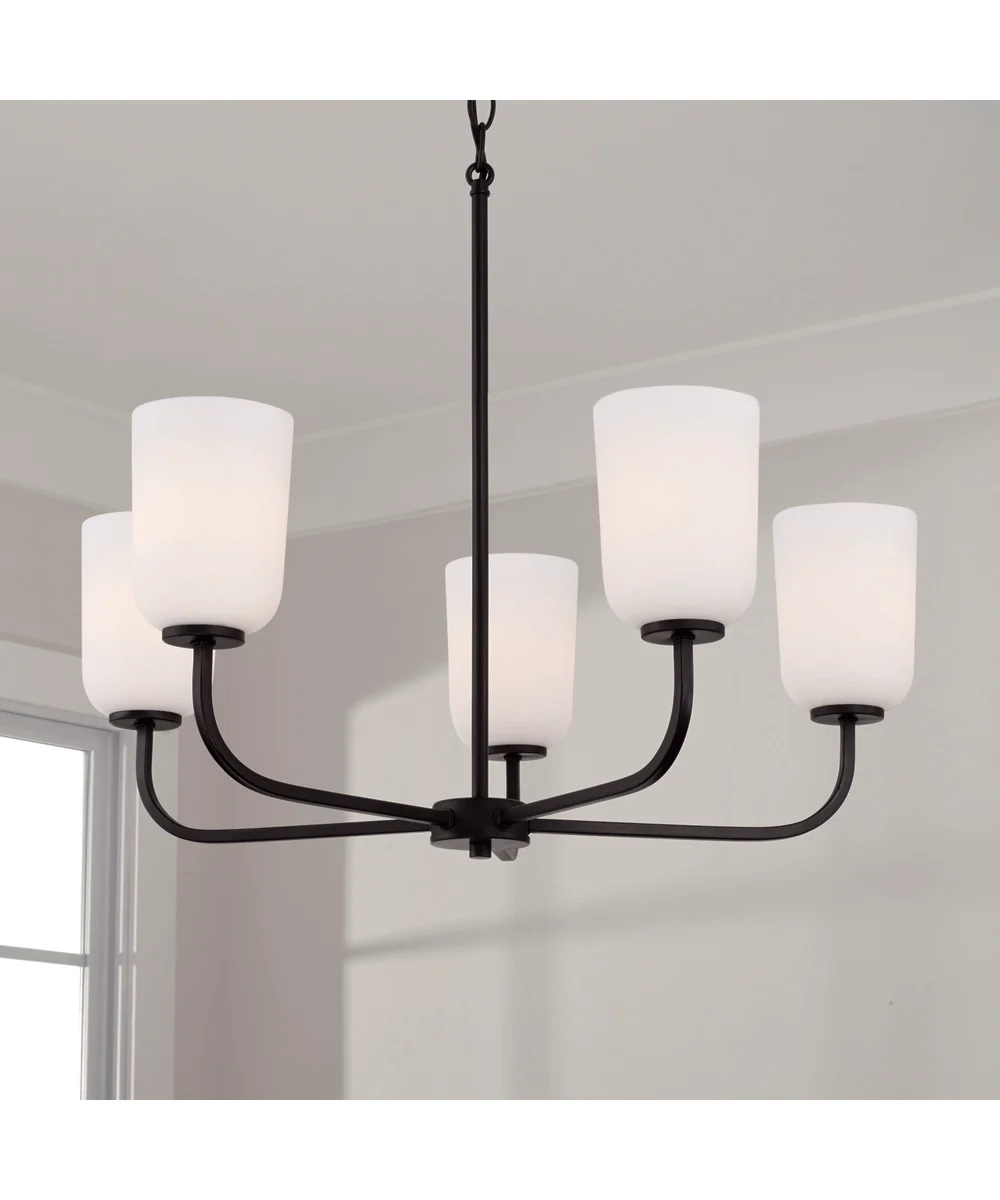 Lawson 5-Light Chandelier Matte Black - Image 2