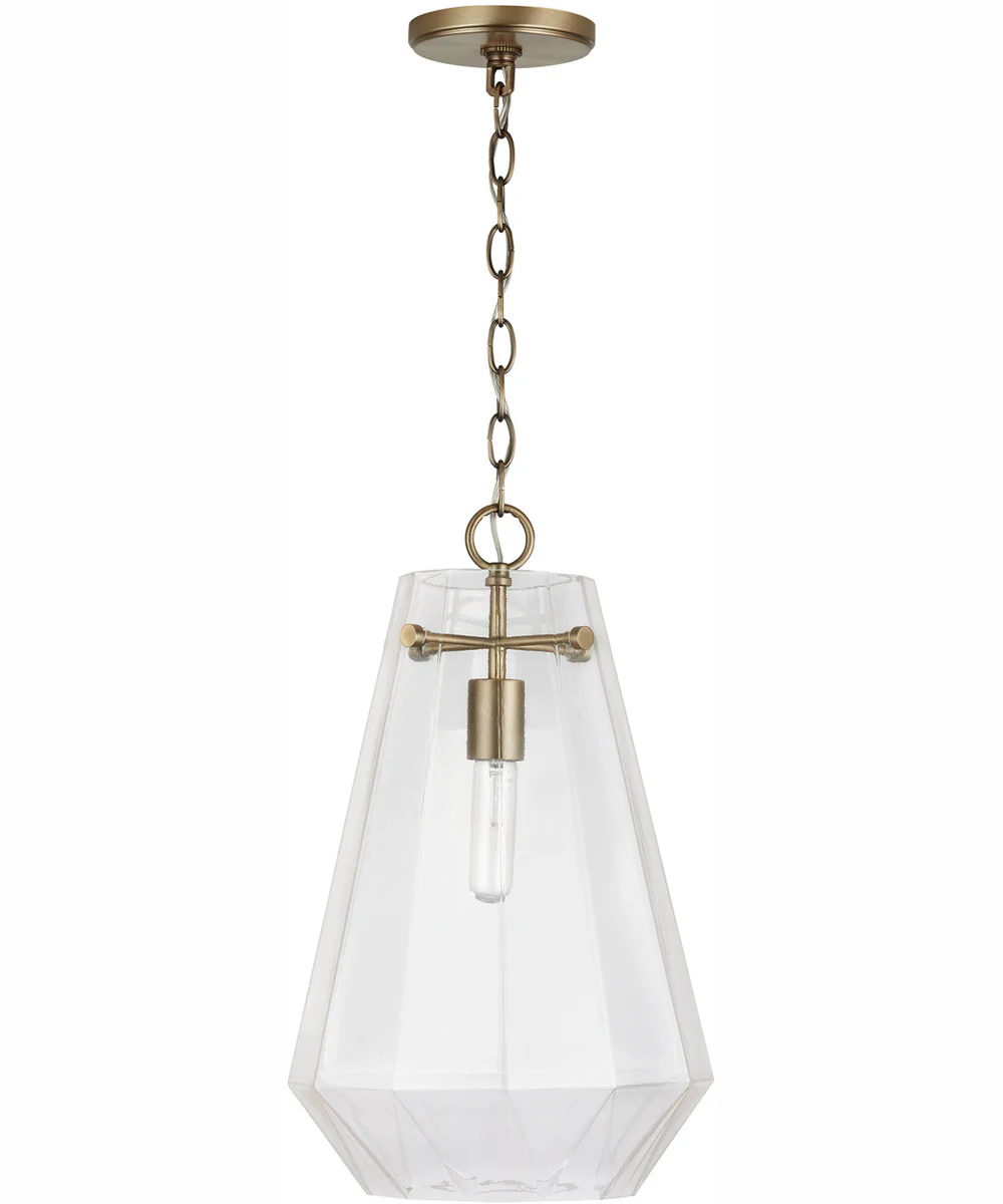 Lee 1-Light Pendant Aged Brass