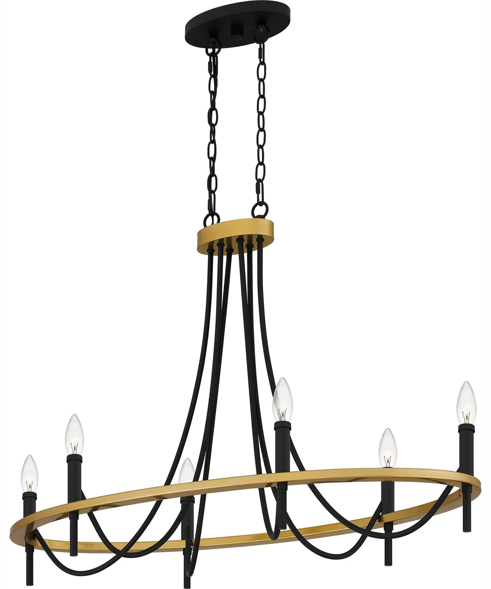 Legare Medium 6-light Island Light Matte Black - Image 5