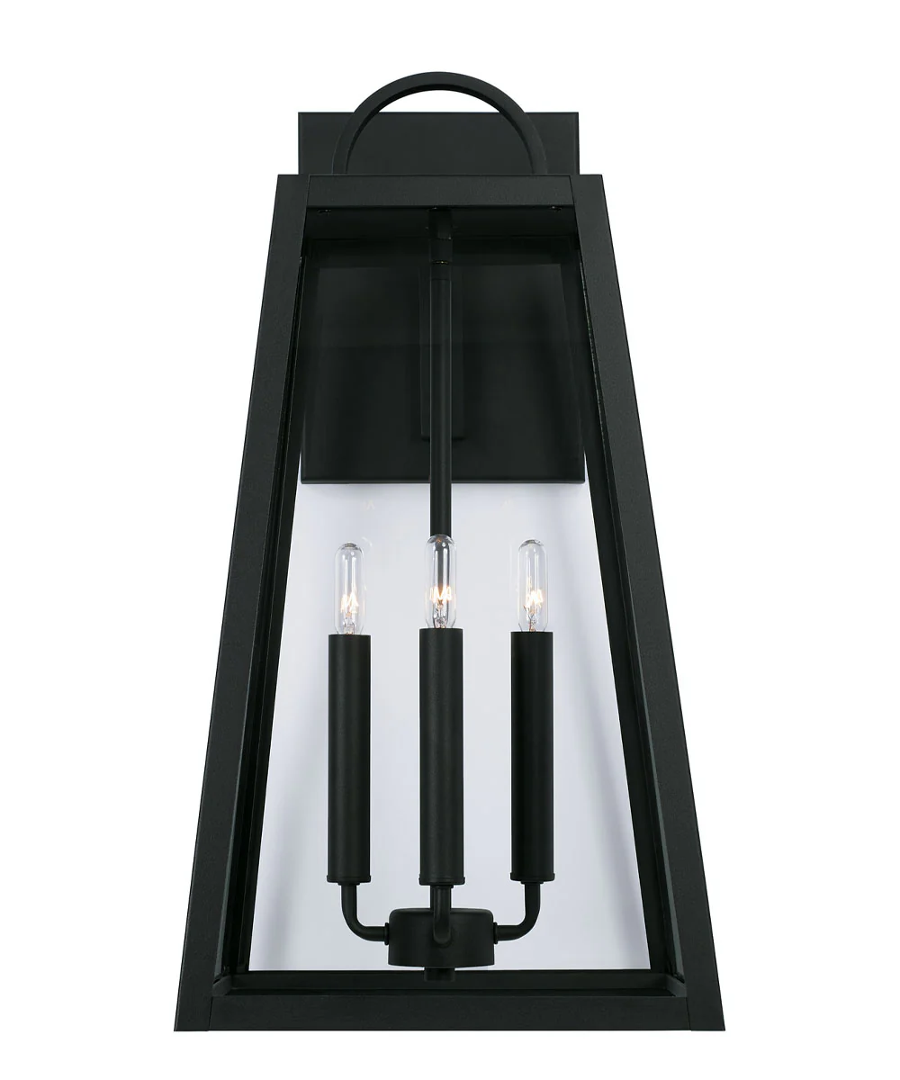 Leighton 4-Light Outdoor Wall-Lantern Rain or Shine - Black - Image 4