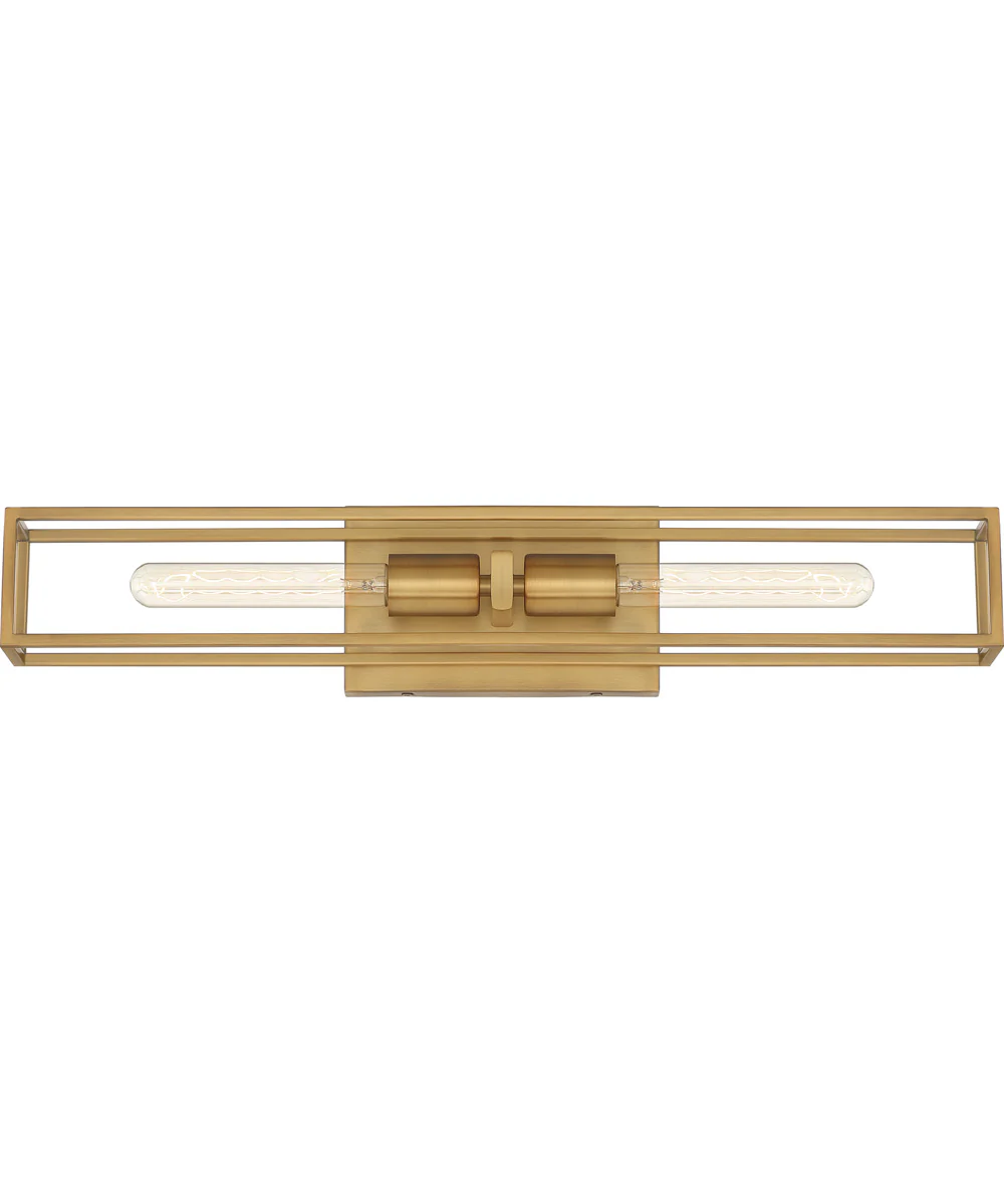 Leighton Medium 2-light Bath Light Weathered Brass