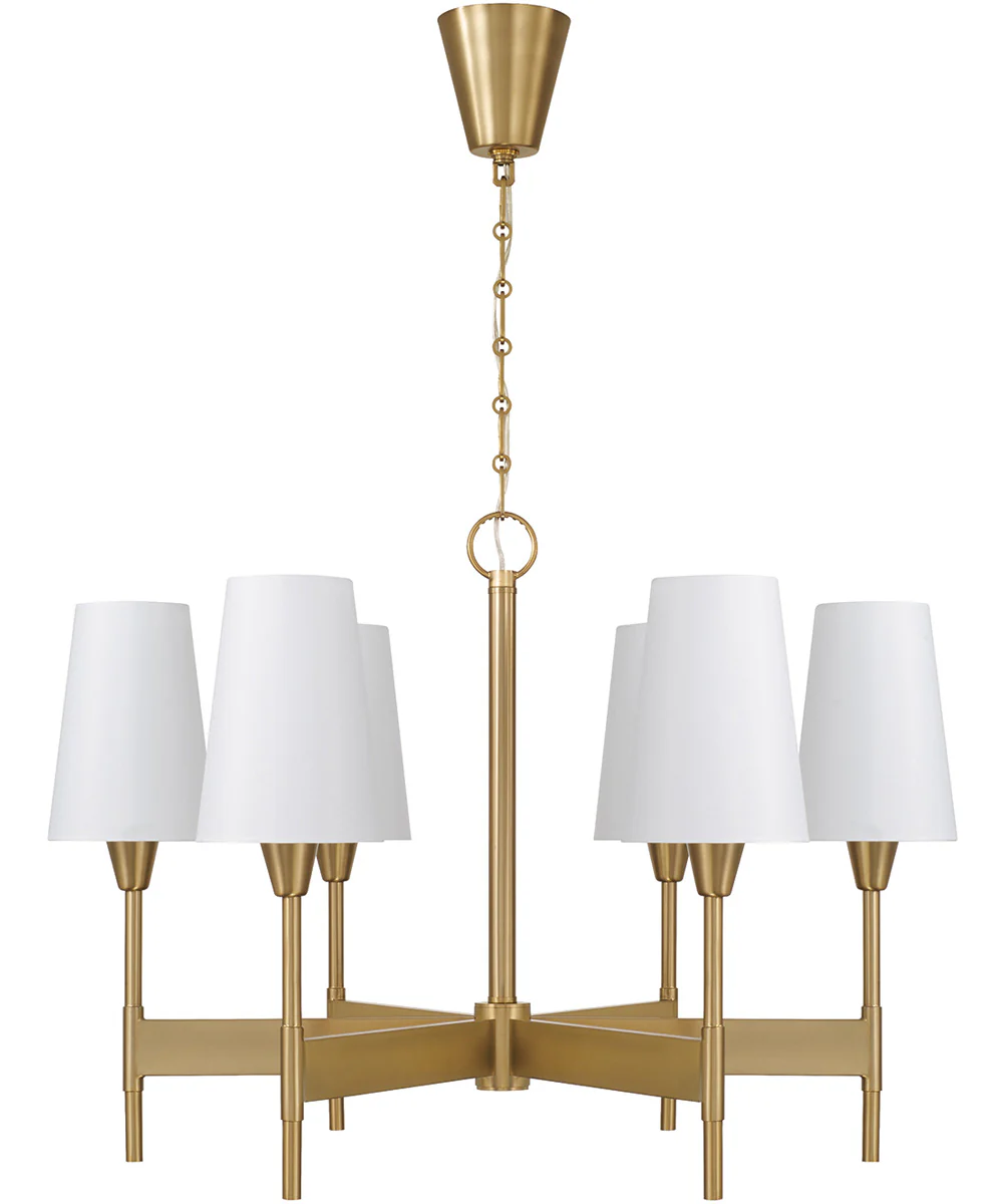 Leland 6-Light Chandelier Aged Brass - Image 4
