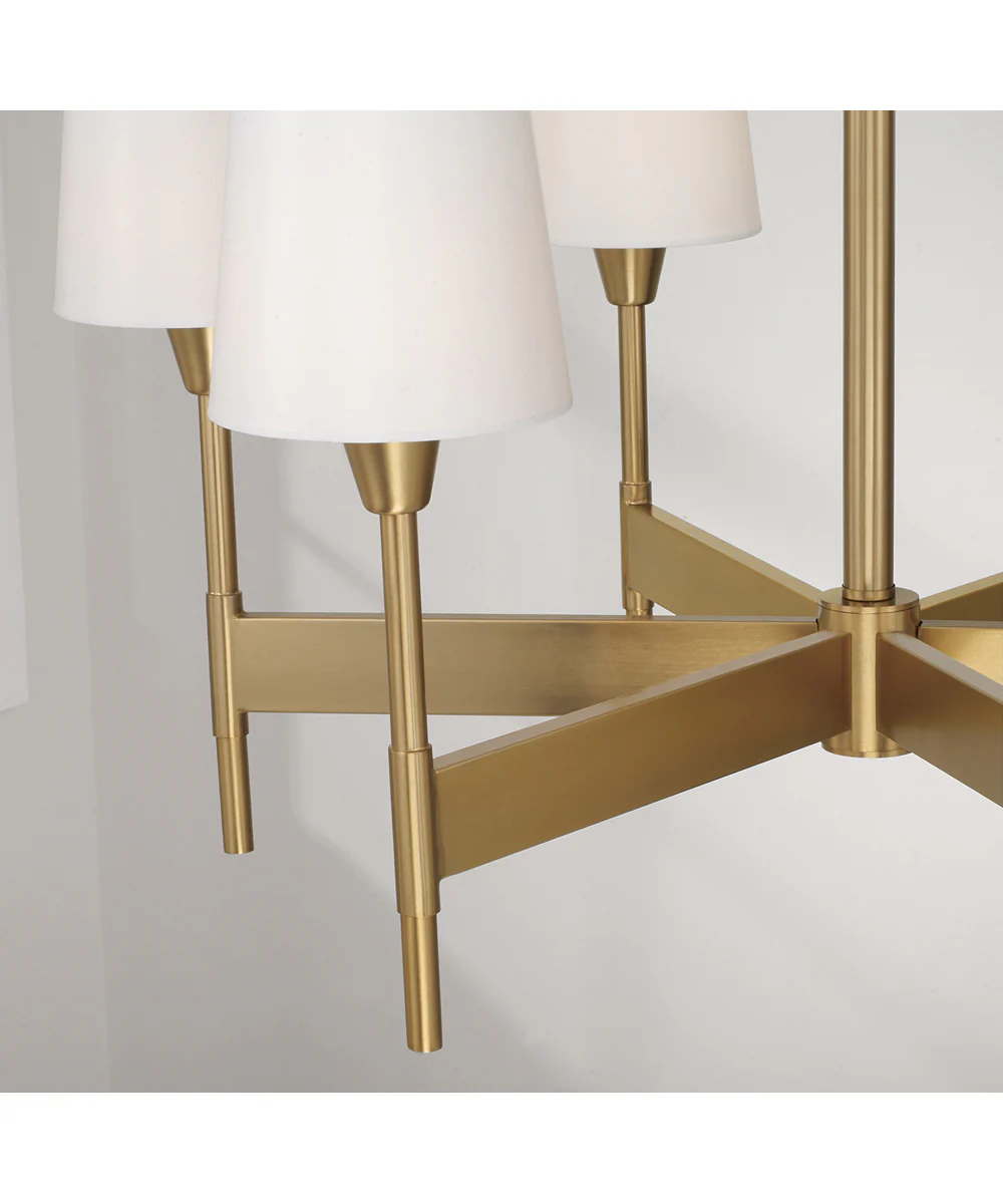 Leland 6-Light Chandelier Aged Brass - Image 5