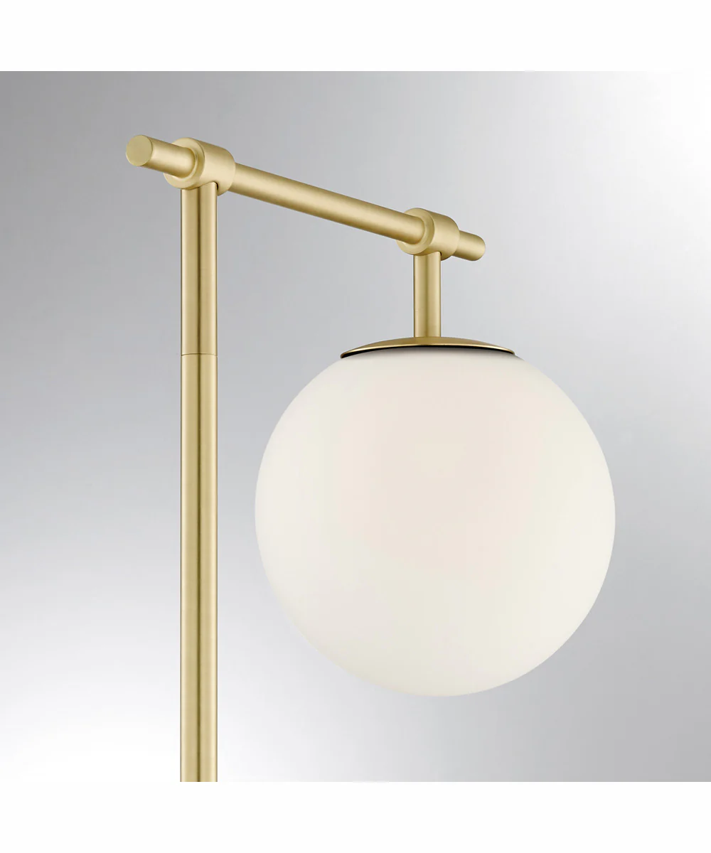 Lencho 1-Light Floor Lamp Gold/Frost Glass Shade - Image 2