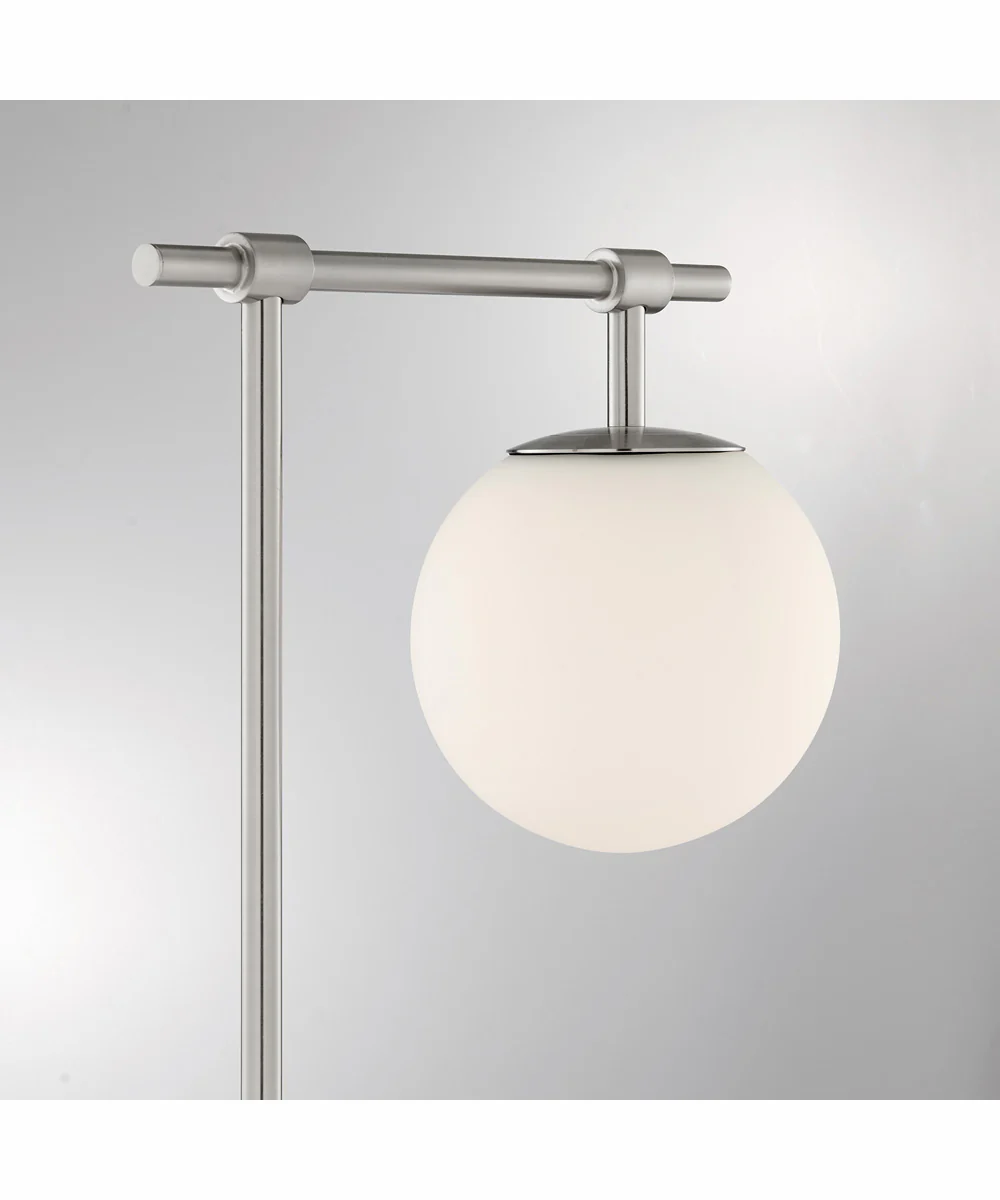Lencho 1-Light Table Lamp Brushed Nickel/Frost Glass Shade - Image 2