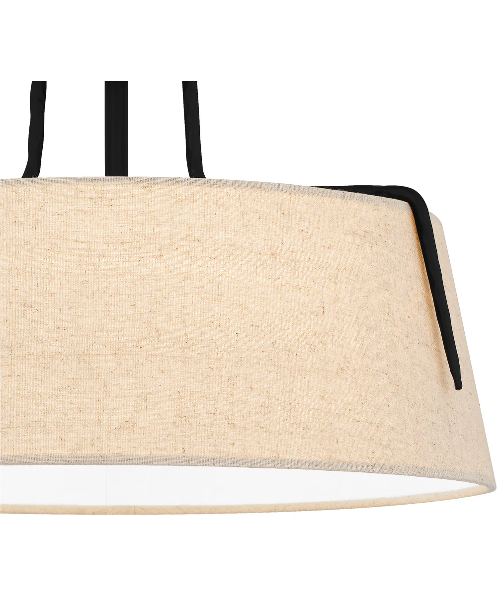 Leona 3-light Semi Flush Mount Matte Black - Image 6