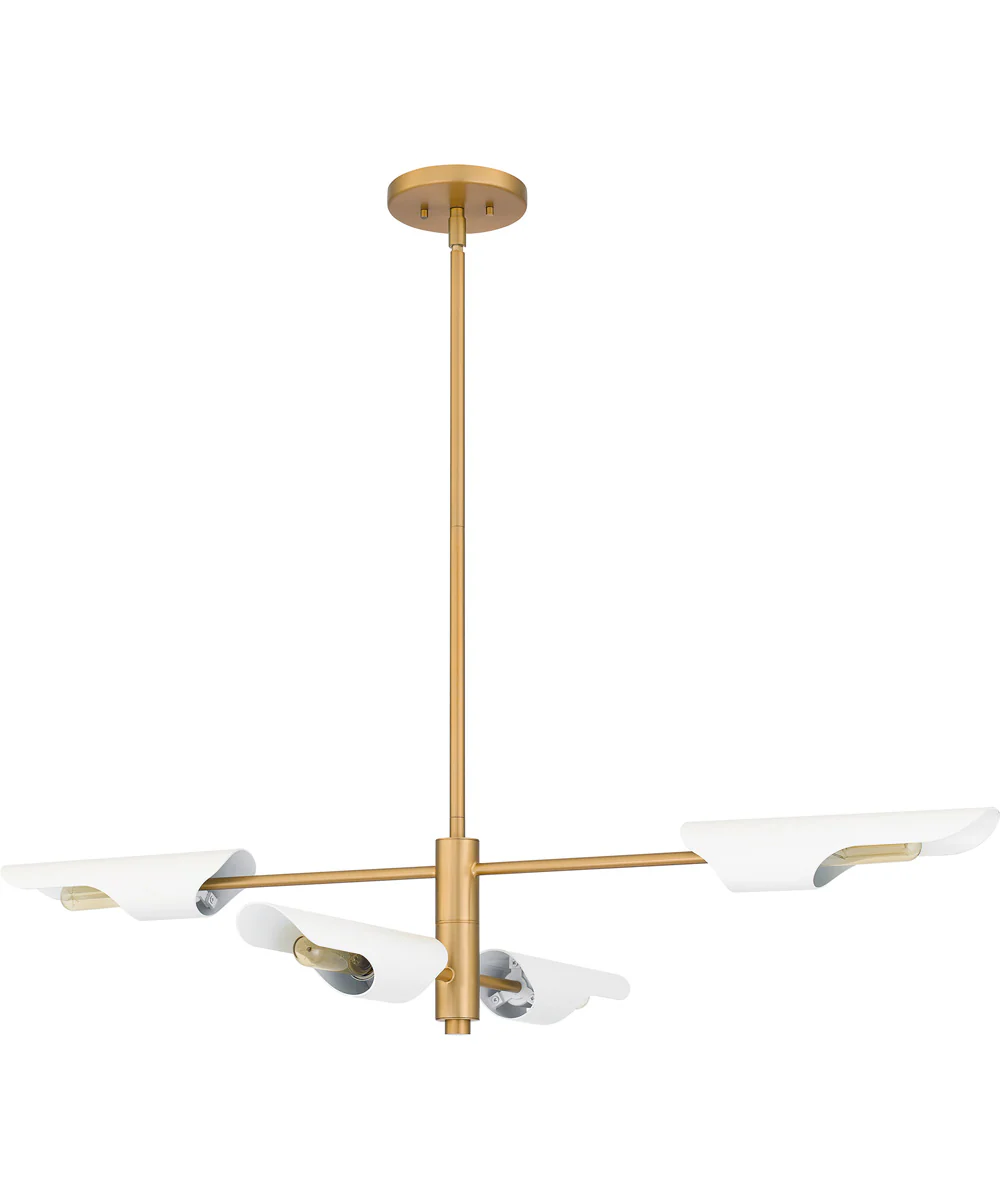 Leoni Medium 4-light Island Light Brushed Weathered Brass - Image 2