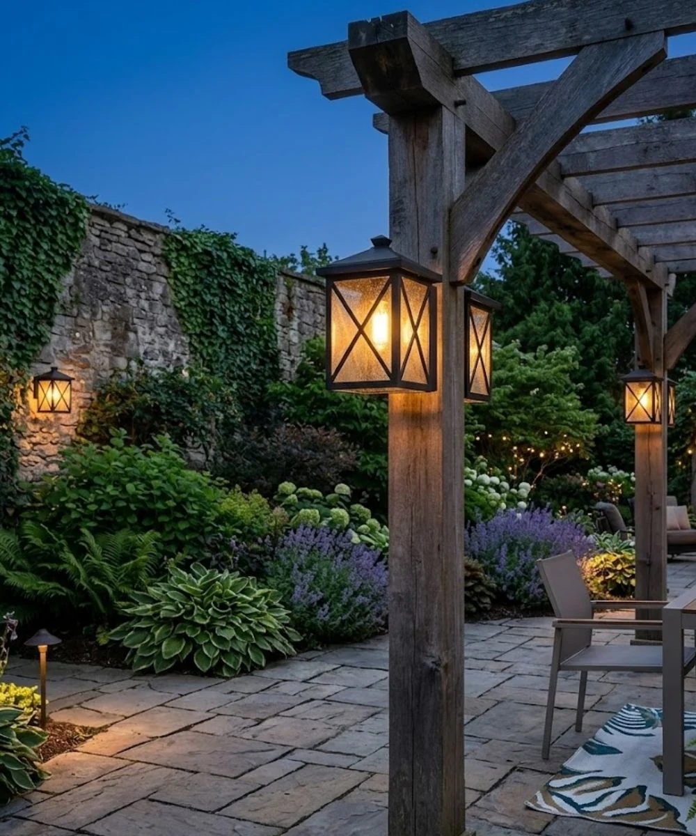Leonis 10"High 1-Light Black Finish with Seeded Glass Shade Outdoor Wall Lantern - Image 4