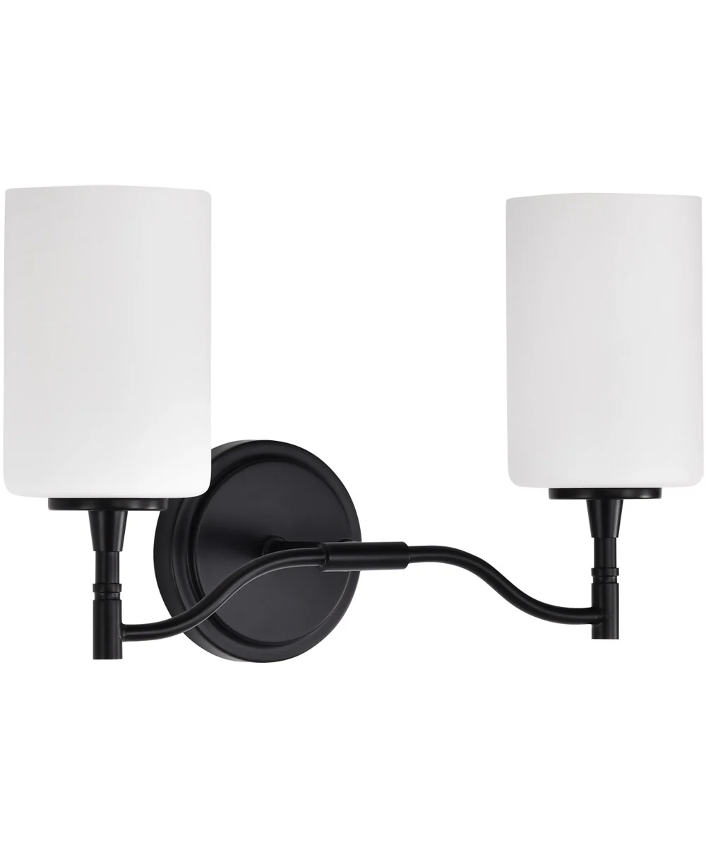 Liam 2-Light Vanity & Wall Matte Black - Image 3