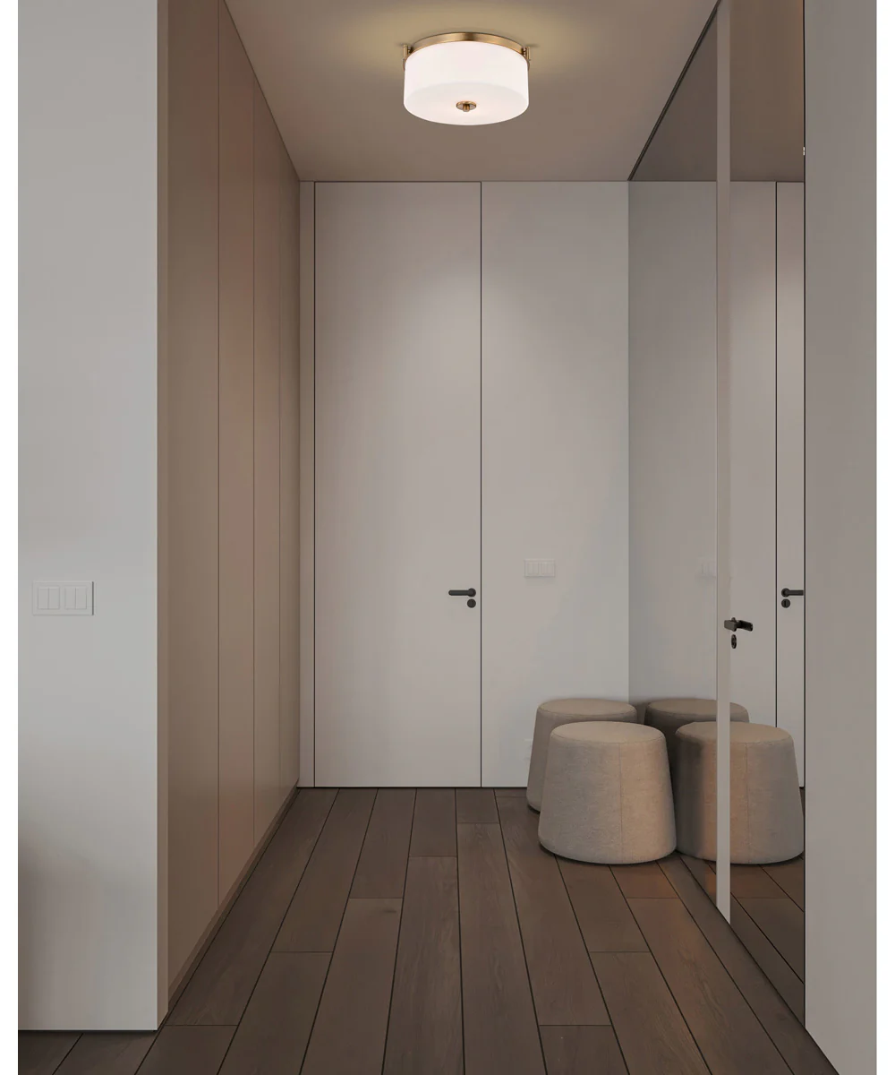 Liam 3-Light Close-to-Ceiling Burnished Brass - Image 2