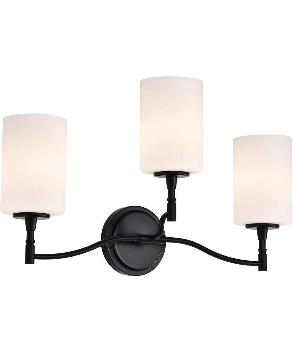 Liam 3-Light Vanity & Wall Matte Black - Image 2