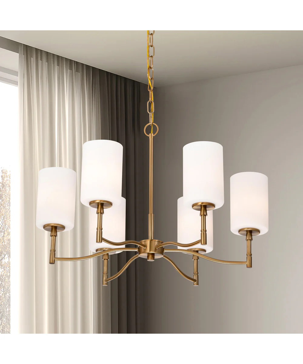 Liam 6-Light Chandelier Burnished Brass - Image 3