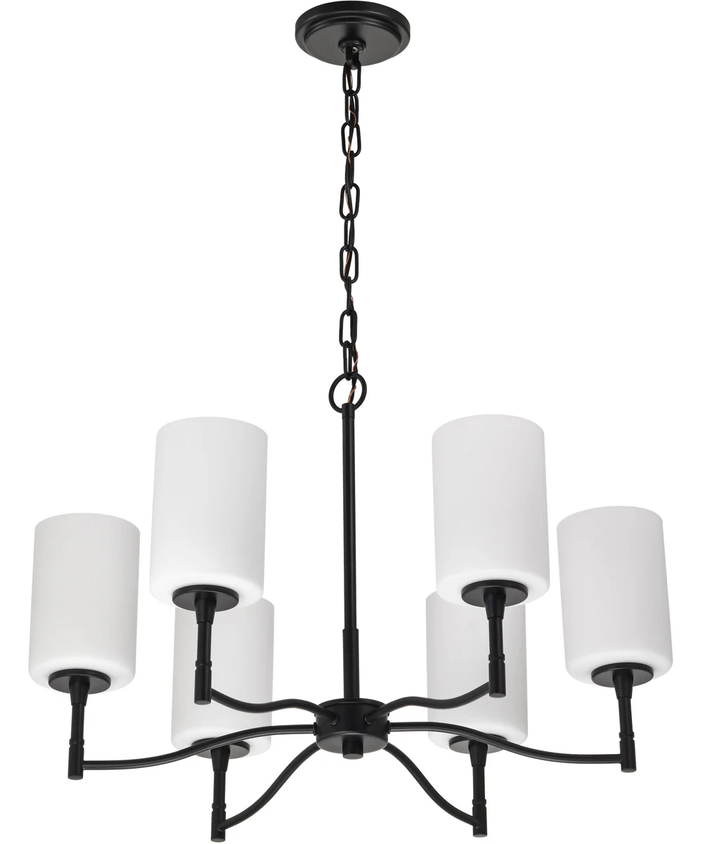 Liam 6-Light Chandelier Matte Black - Image 5