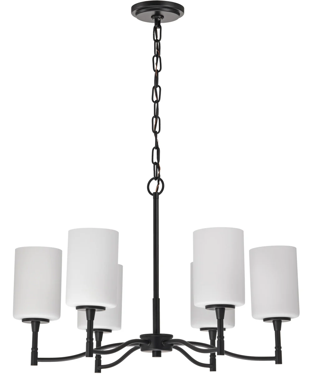 Liam 6-Light Chandelier Matte Black - Image 7