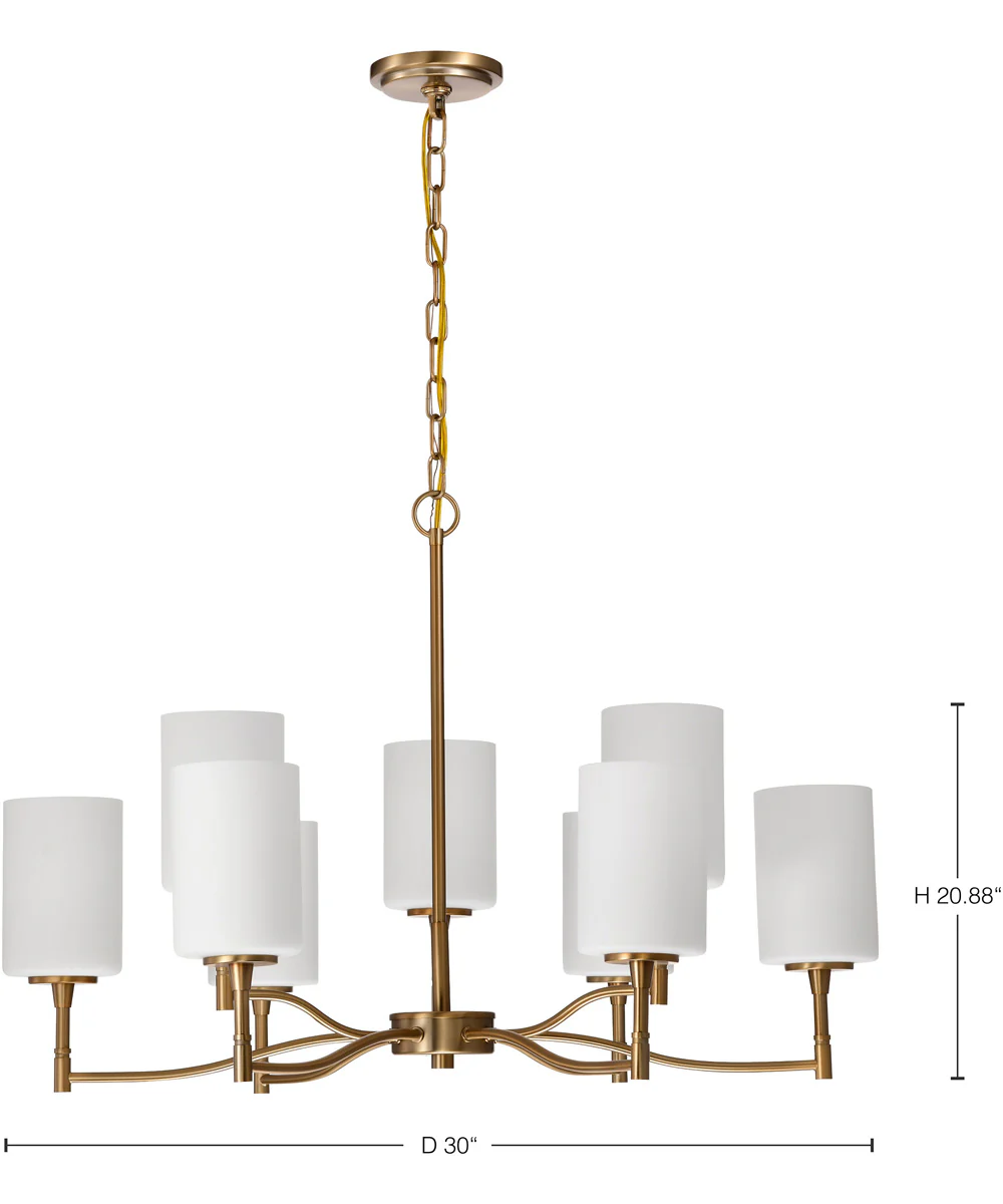 Liam 9-Light Chandelier Burnished Brass - Image 12