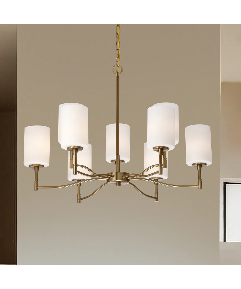 Liam 9-Light Chandelier Burnished Brass - Image 3
