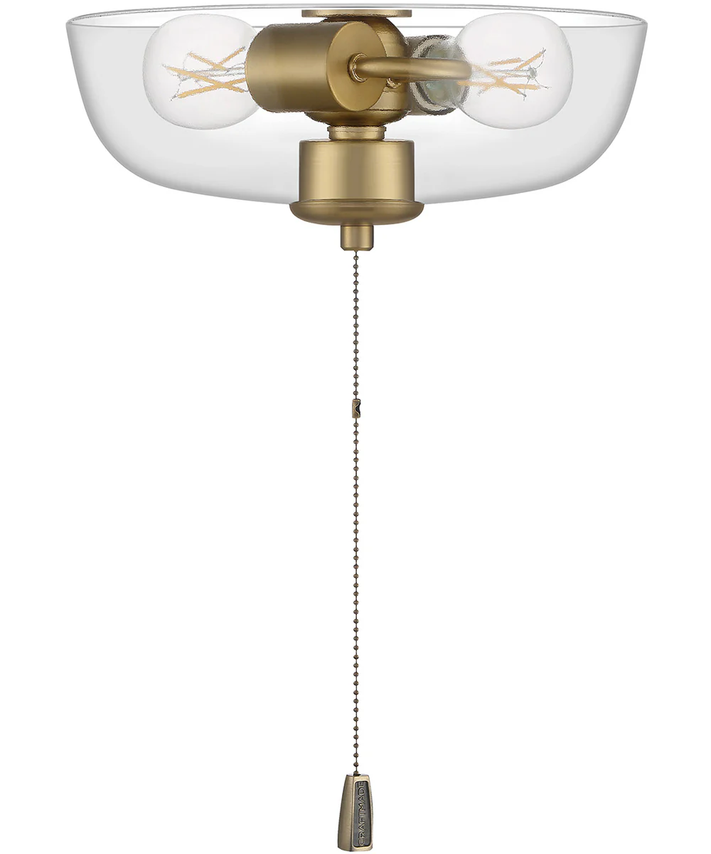 Light Kit-Bowl,Energy Star 2-Light Accessory Satin Brass