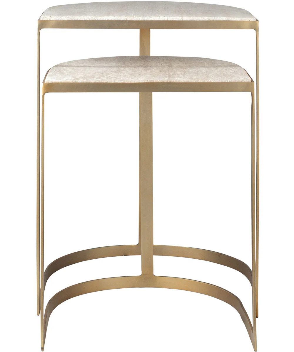 Lindon Travertine Nesting Tables Set of 2 - Image 3