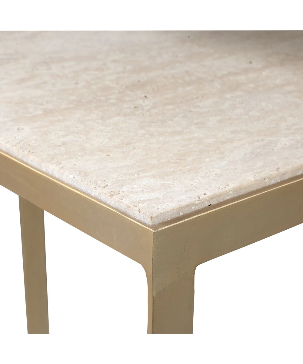 Lindon Travertine Nesting Tables Set of 2 - Image 4