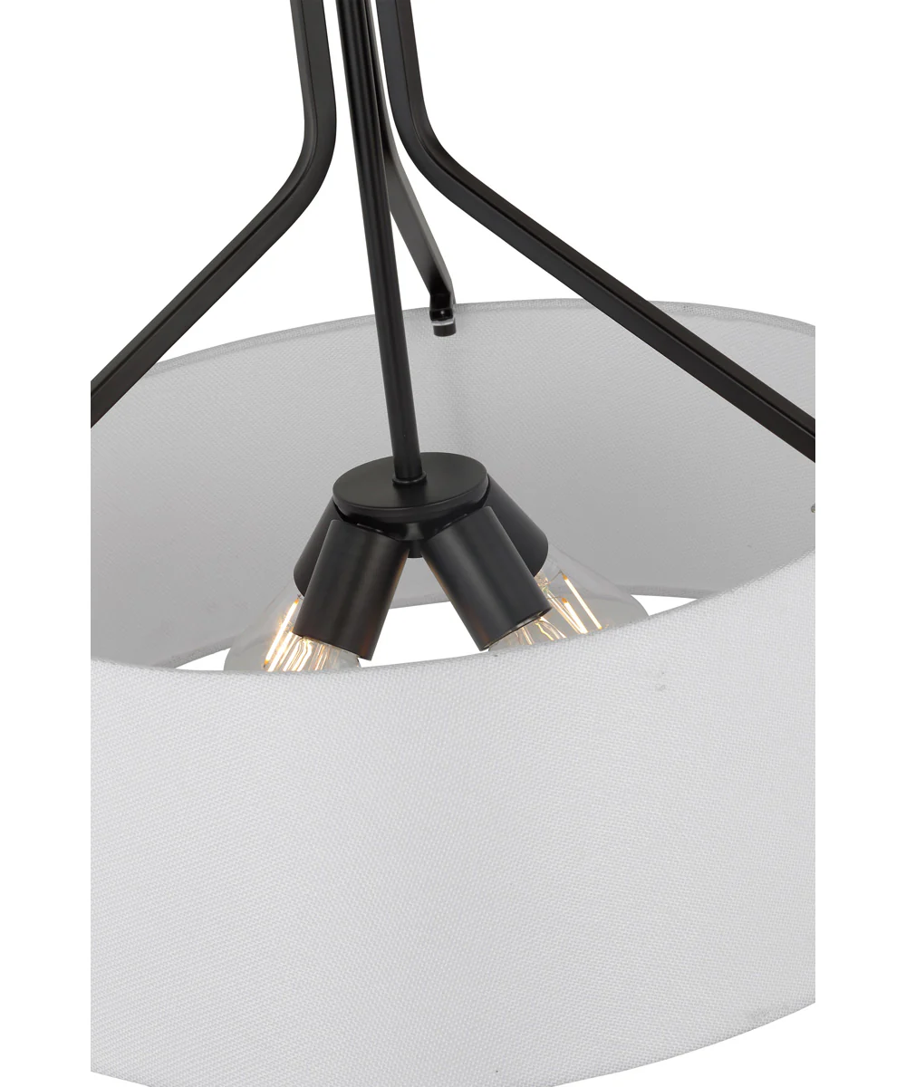 Livingston 4-Light Pendant Matte Black - Image 5