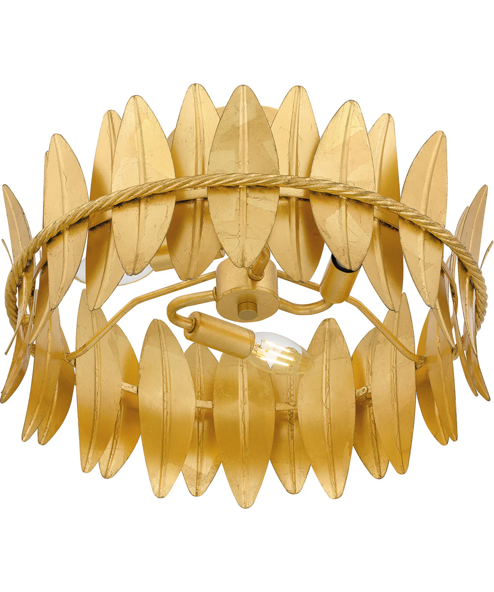 Liza Medium 3-light Semi Flush Mount Gold Leaf - Image 4