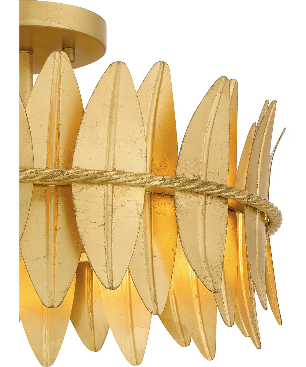 Liza Medium 3-light Semi Flush Mount Gold Leaf - Image 5