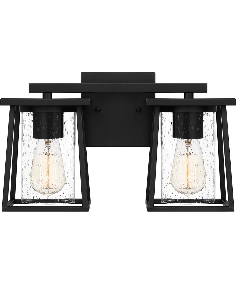 Lodge Medium 2-light Bath Light Matte Black