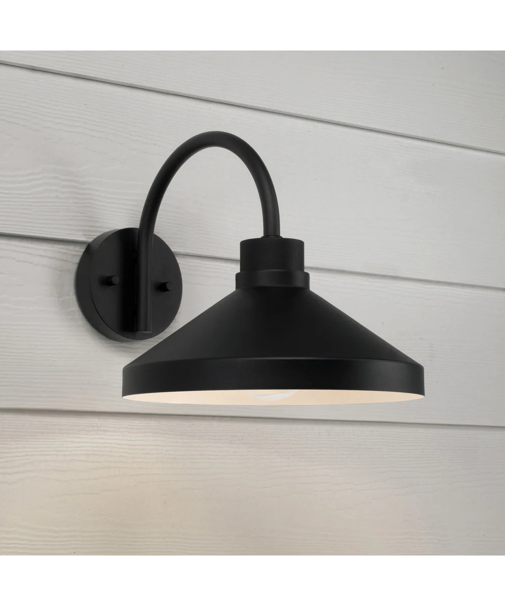 Lofton 1-Light Outdoor Wall-Lantern Black - Image 2