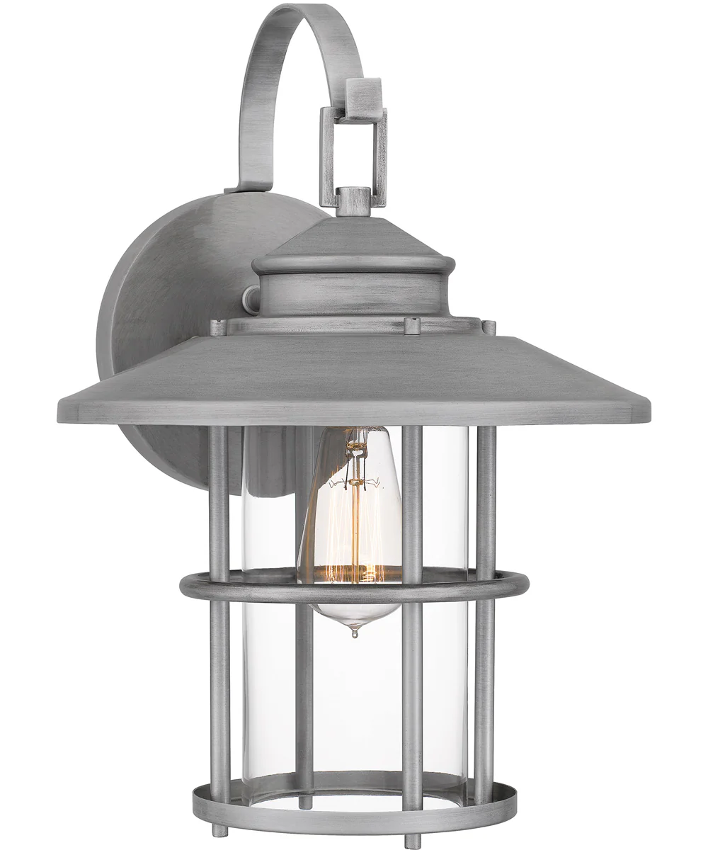 Lombard Large 1-light Outdoor Wall Light Coastal Armour Aluminum Antique Brushed Aluminum