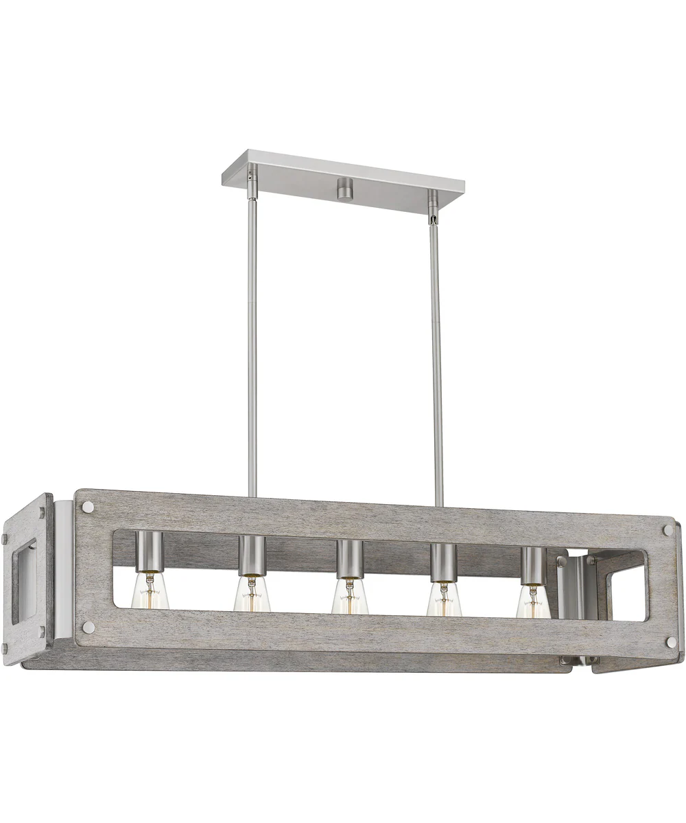 Lonny 5-light Island Light Brushed Nickel - Image 2