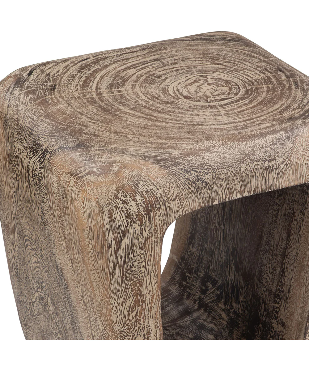 Loophole Bleached Wash Accent Stool - Image 11