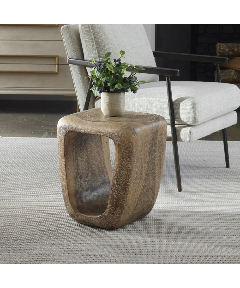 Loophole Bleached Wash Accent Stool - Image 6