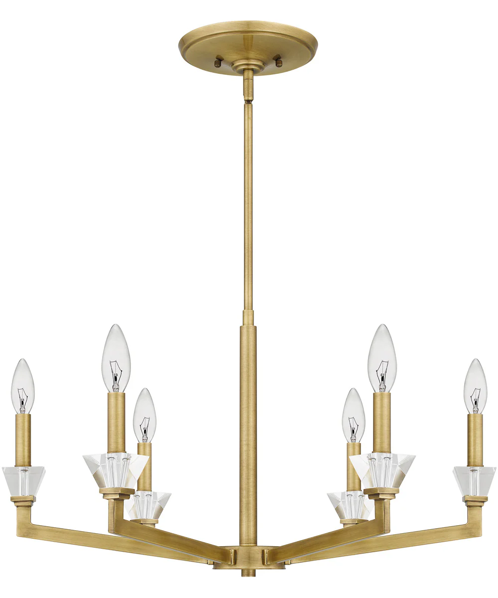 Lottie 6-light Chandelier Aged Brass - Image 3
