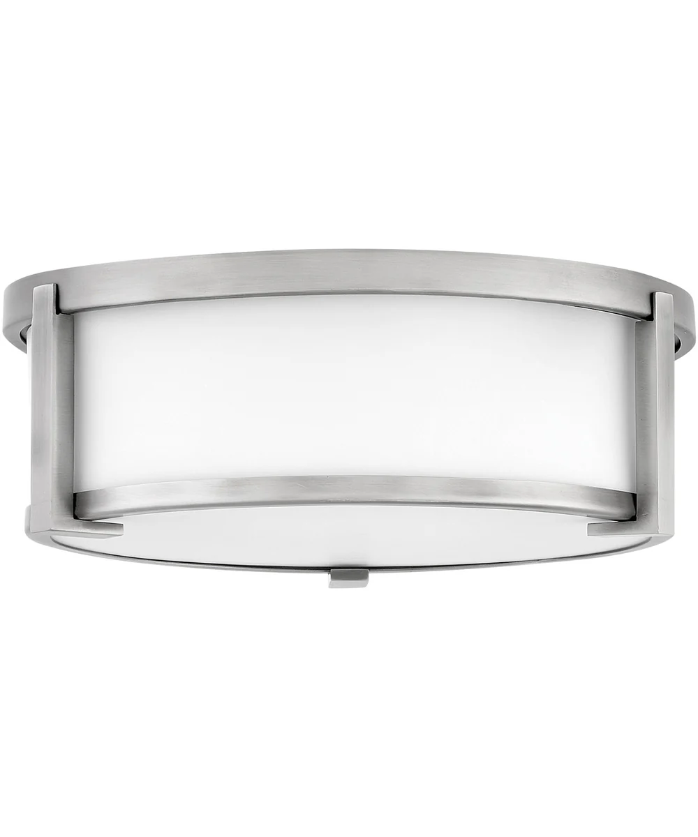 Lowell 2-Light Medium Flush Mount in Antique Nickel
