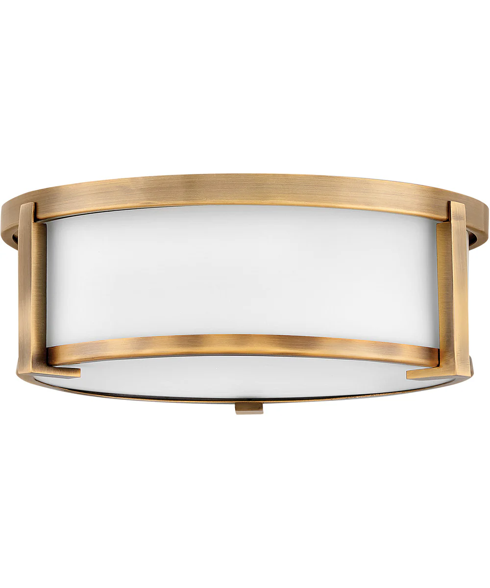 Lowell 2-Light Medium Flush Mount in Brushed Bronze
