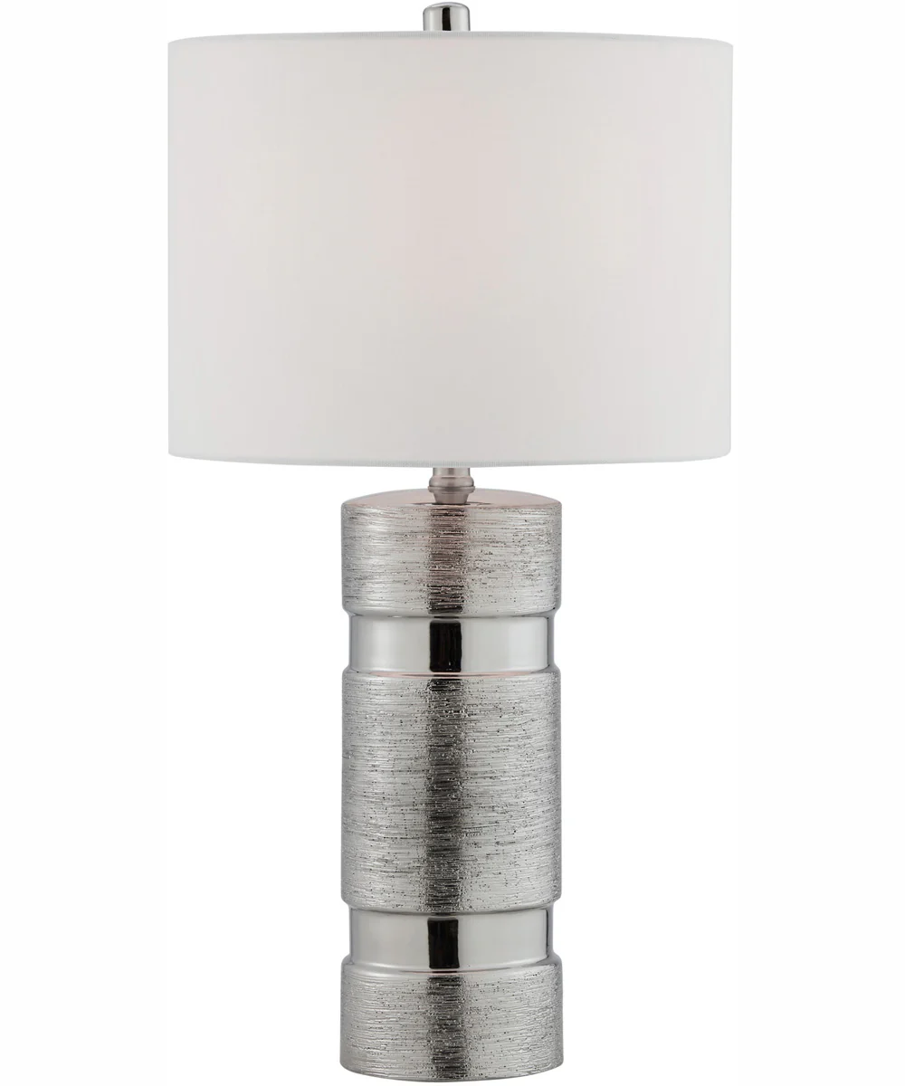 Lucano 2-Light 2 Pack-Table Lamp Silver/White Linen Shade - Image 4