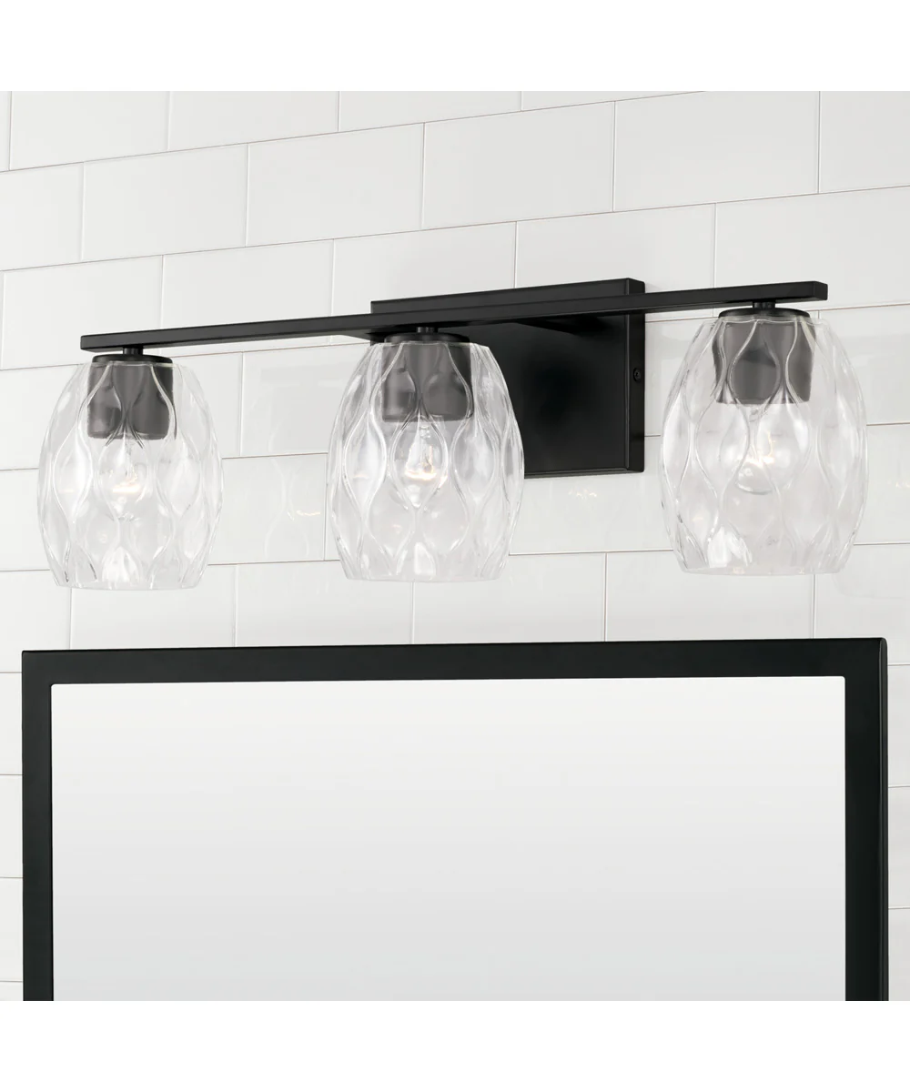 Lucas 3-Light Vanity Matte Black - Image 2