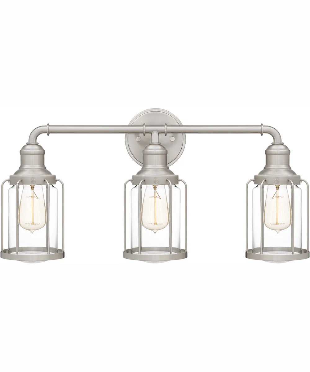 Ludlow Large 3-light Bath Light Brushed Nickel