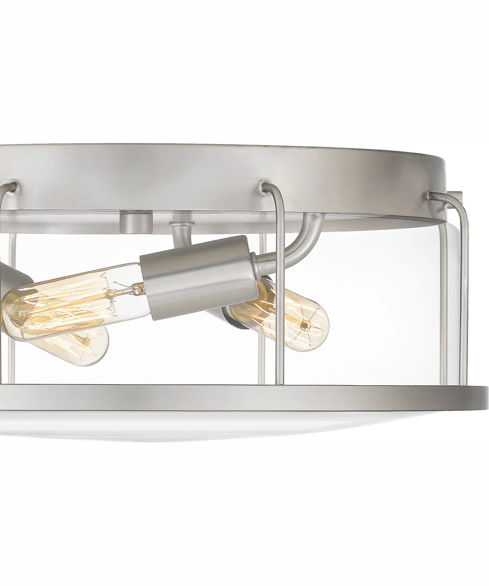 Ludlow Medium 3-light Flush Mount Brushed Nickel - Image 6